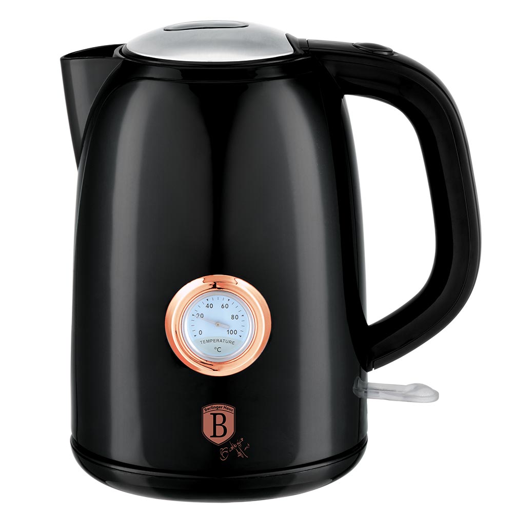 Berlinger Haus Ηλεκτρικός Βραστήρας 2200W Max 1.7lt Black-Rose Collection BH-9077